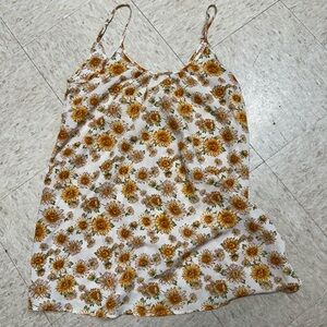 Floral Sunflower Print Women's Top